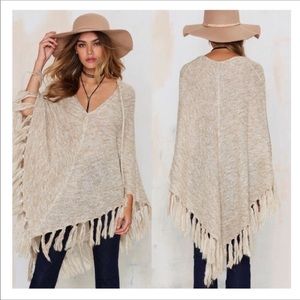 Nasty Gal Poncho Sweater Size XS Knitflix & Chill